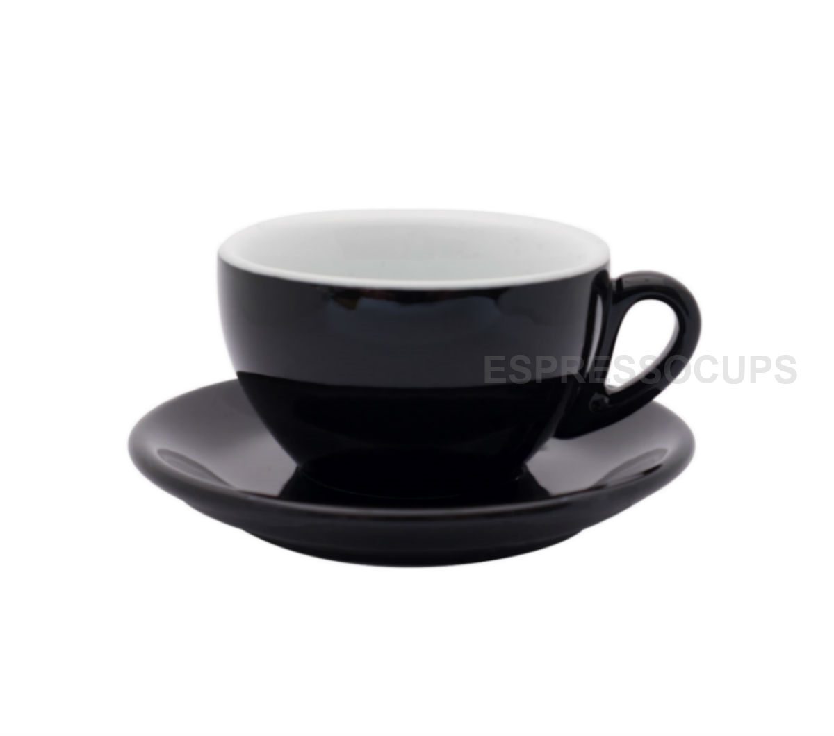 "ROSA" Cappuccino Cups 200ml - black